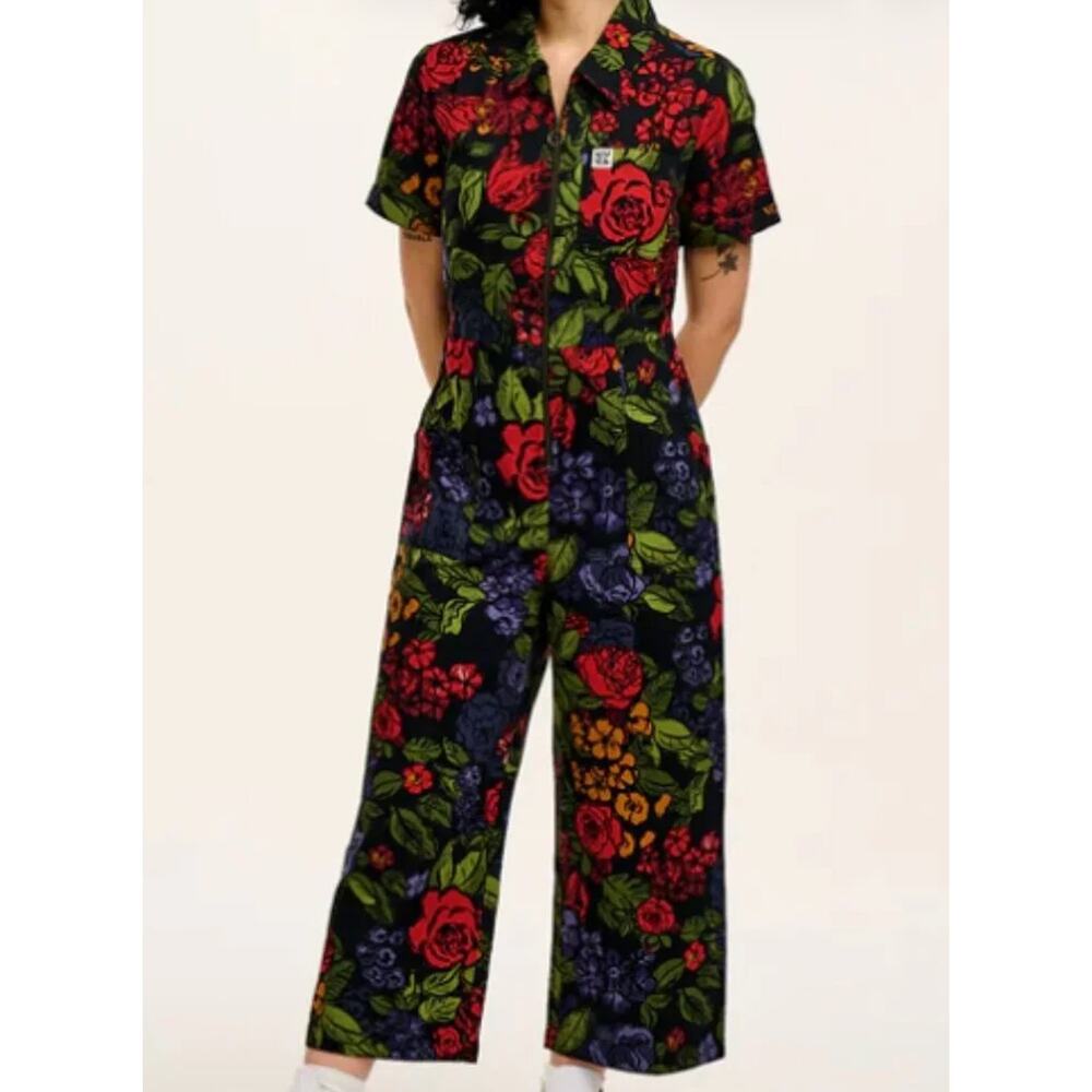Lucy & Yak Ragan Boilersuit Jumpsuit Maria Floral Print Plus Size 20